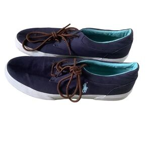 Polo Ralph Lauren Felton men’s canvas navy blue sneakers lace up tennis shoes 13